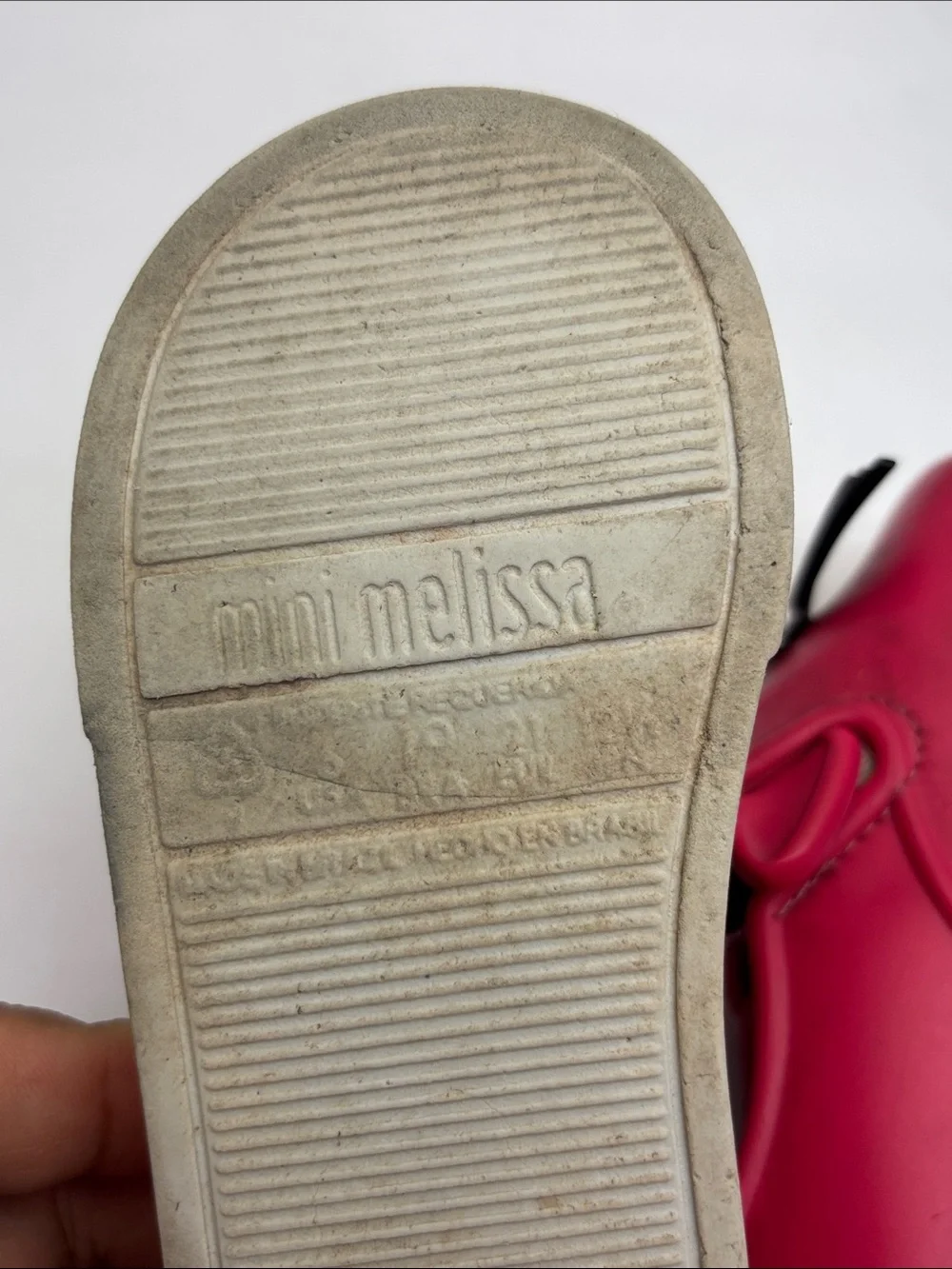 Mini Melissa slip on rubber shoes, SZ 6 for baby, box 73